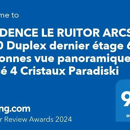 Le Ruitor Duplex Dernier Etage Vue Panoramique Piscine Chauffee En Ete Classe 4 Cristaux Paradiski *